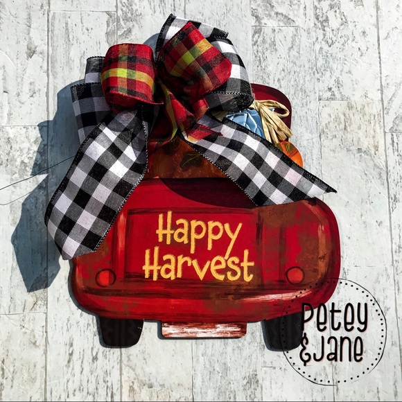 Other - { P E T E Y & J A N E } Fall Truck Sign With Bow
